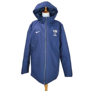 Nike Navy Blue Hooded Jacket with White Logo